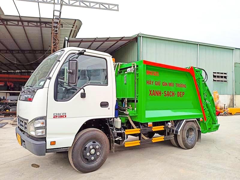 Xe Ép Rác ISUZU 3 Khối QKR77F