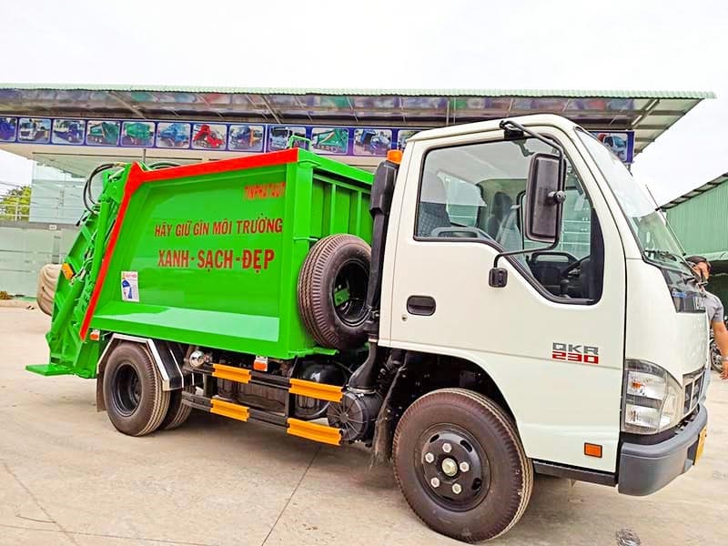 Xe Ép Rác ISUZU 3 Khối QKR77F 3