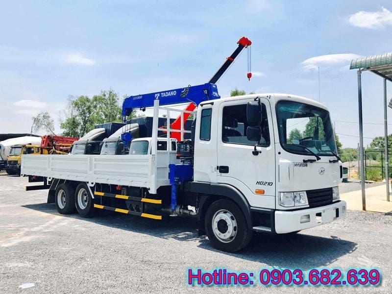 Xe Cẩu Hyundai HD210 12Tấn Gắn Cẩu Tadano 3 Tấn
