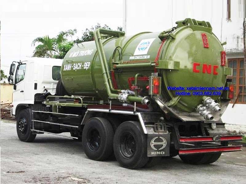 Xe Hút Chất Thải Hino 12 Khối Phun Nước Áp Lực Cao 2