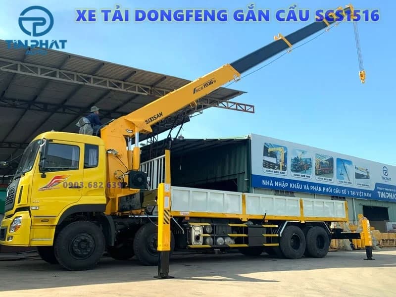 Xe Tải Dongfeng 4 Chân Gắn Cẩu Soosan 15 Tấn 4