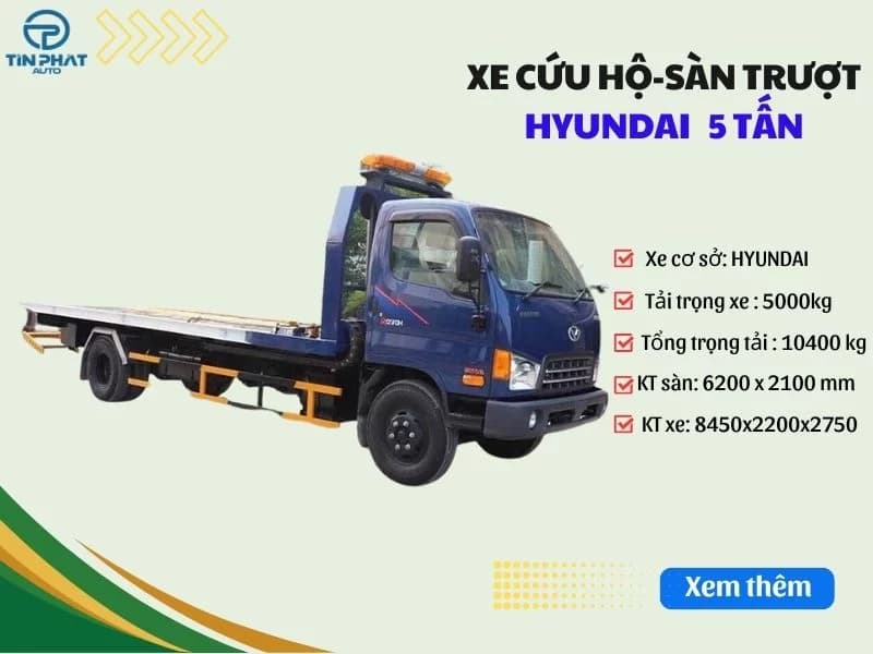 Xe Cứu Hộ Hyundai H120SL-Sàn Trượt Tải 5 Tấn