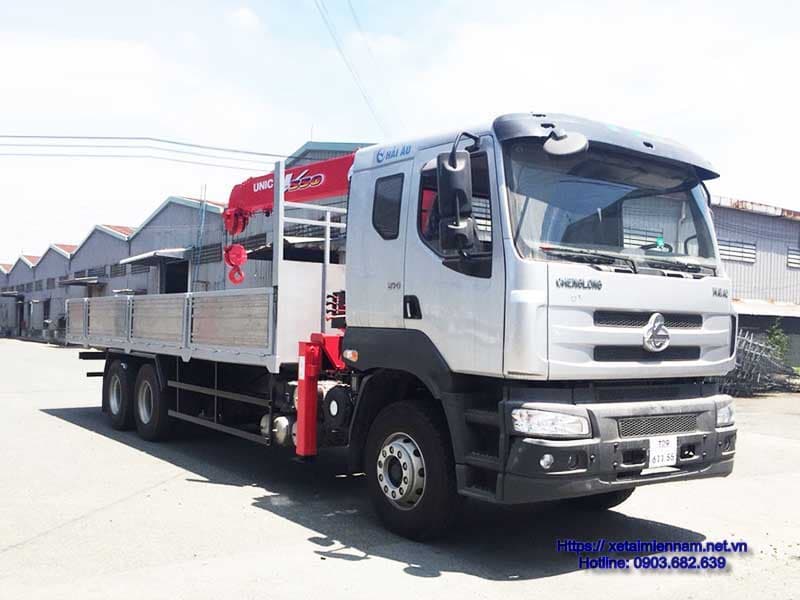 Xe Chenglong 3 Chân Gắn Cẩu Unic 5 Tấn