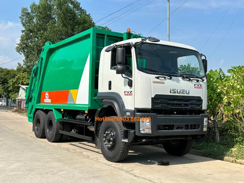 Xe Ép Rác Isuzu 22 Khối FVZ