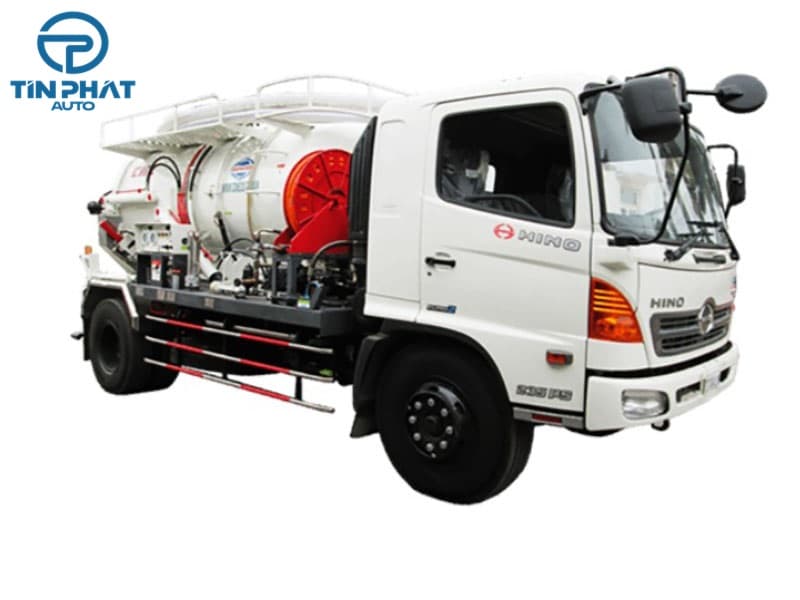Xe Hút Bùn Thông Cống Hino 6 khối