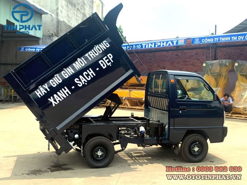 Xe Thu Gom Rác 2 Khối SUZUKI Thu Gom Ngõ Xóm 4