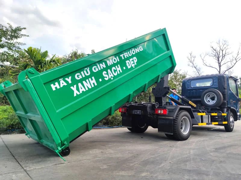 Xe Chở Rác Thùng Rời Hooklift 6 Khối 5