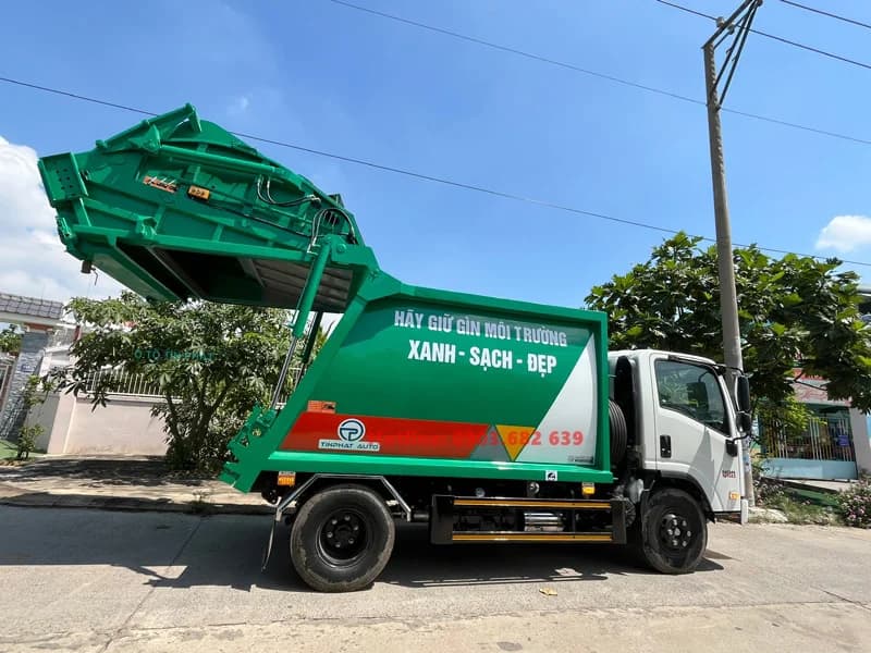 Xe Ép Rác Isuzu 7.5 Khối 4