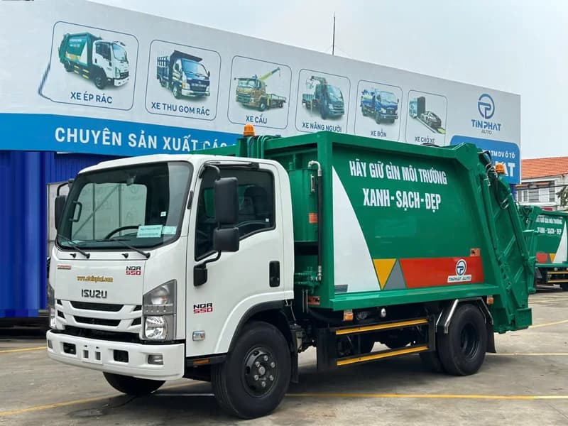 Xe Ép Rác Isuzu 7.5 Khối