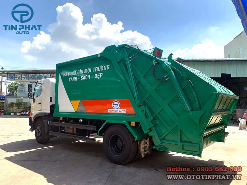 Xe Ép Rác Hino 14 khối 4