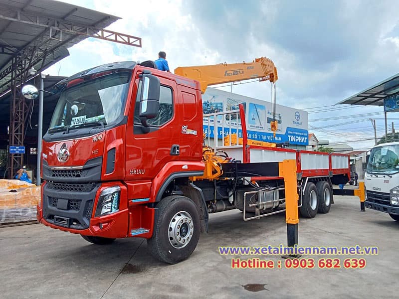 Xe Chenglong 3 Chân Gắn Cẩu Soosan 9 Tấn 6