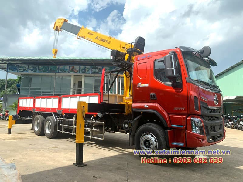 Xe Chenglong 3 Chân Gắn Cẩu Soosan 9 Tấn 3