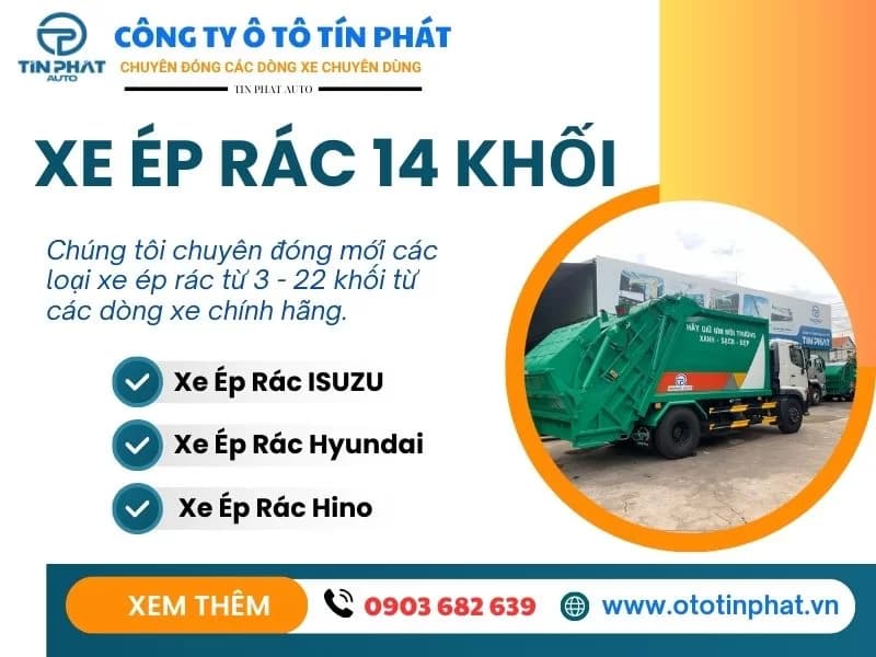 Xe Ép Rác Hino 14 khối 2