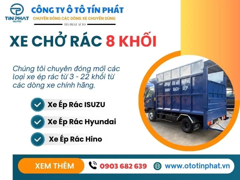 Xe Thu Gom Rác 8 Khối HYUNDAI N250 2