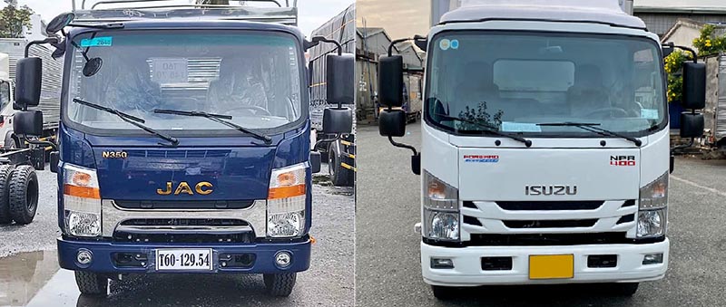 So sánh xe tải JAC và ISUZU