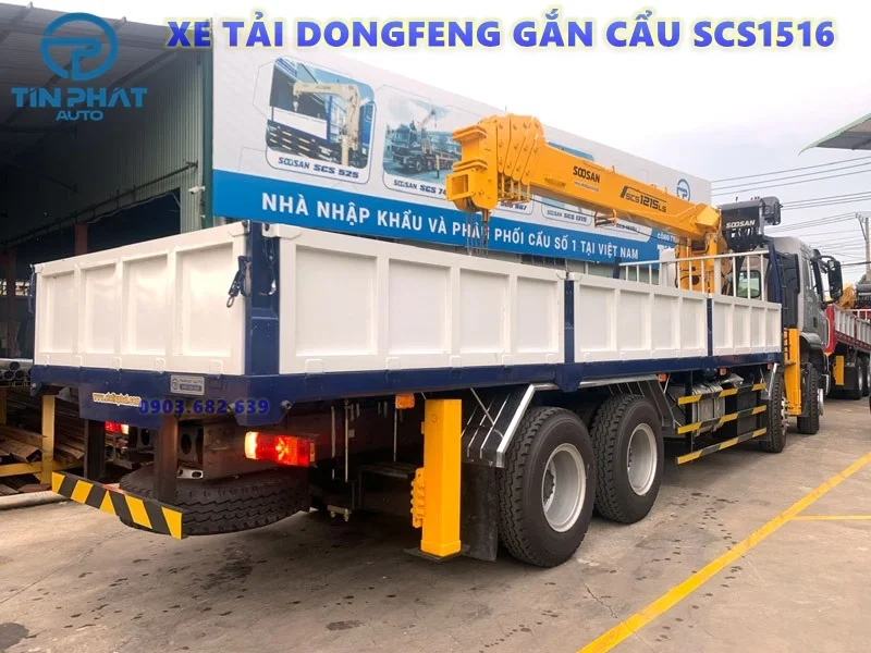 Xe Cẩu Dongfeng 4 Chân Gắn Cẩu Soosan 15 Tấn