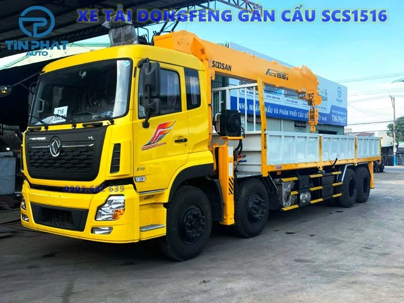 Xe Cẩu Dongfeng 4 Chân Gắn Cẩu Soosan 15 Tấn