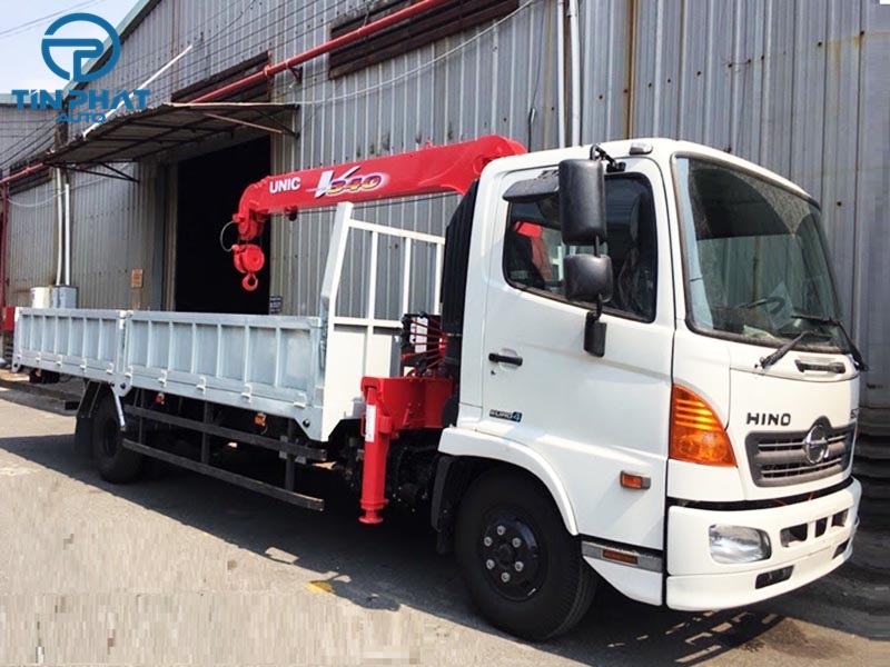 Xe tải Hino gắn cẩu Unic URV344