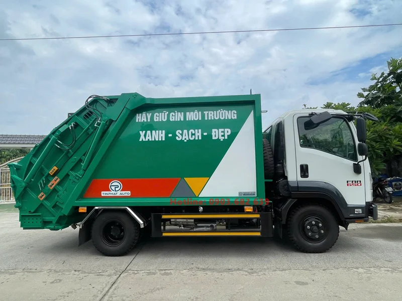 Xe Ép Rác 9 Khối Isuzu FRR90