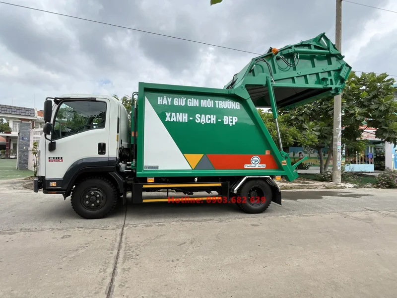 Xe Ép Rác 9 Khối Isuzu FRR90